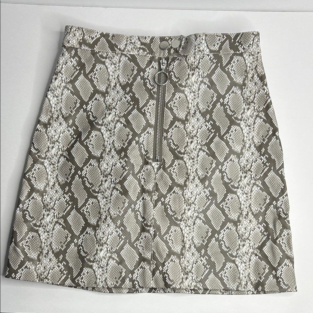 H&M Divided Snake Looking Print Mini Skirt